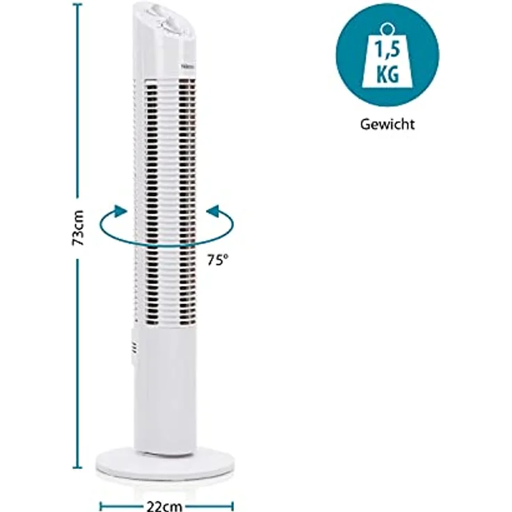 Tristar VE-5905 Ventilator 73 cm, 30 W, 220 V, Weiß – Bild 3