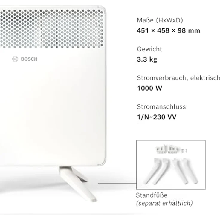 Bosch Hausgeräte Heat Convector HC 4000-10, Thermotechnik Heizkörper mit effizienter Wärmeleistung – Bild 7