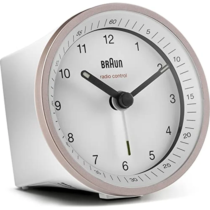 Braun Funkwecker in der Farbe weiß-rosa mit Crescendo-Alarm, Schlummerfunktion und Beleuchtung, BC07PW-DCF – Bild 2