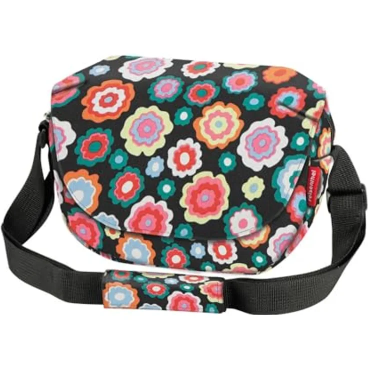 KlickFix Umhängetasche Fun Bag, Schultertasche mit KLICKfix Adapterplatte, 25 x 19 x 8 cm, schwarz