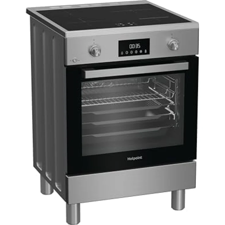 Hotpoint Ariston H6I8LMSAX, Freistehende Küche 60 x 60 cm mit Induktionsherd, Multifunktions-Umluftofen 72 l, Air Fry, Diamond Clean, Edelstahl – Bild 3