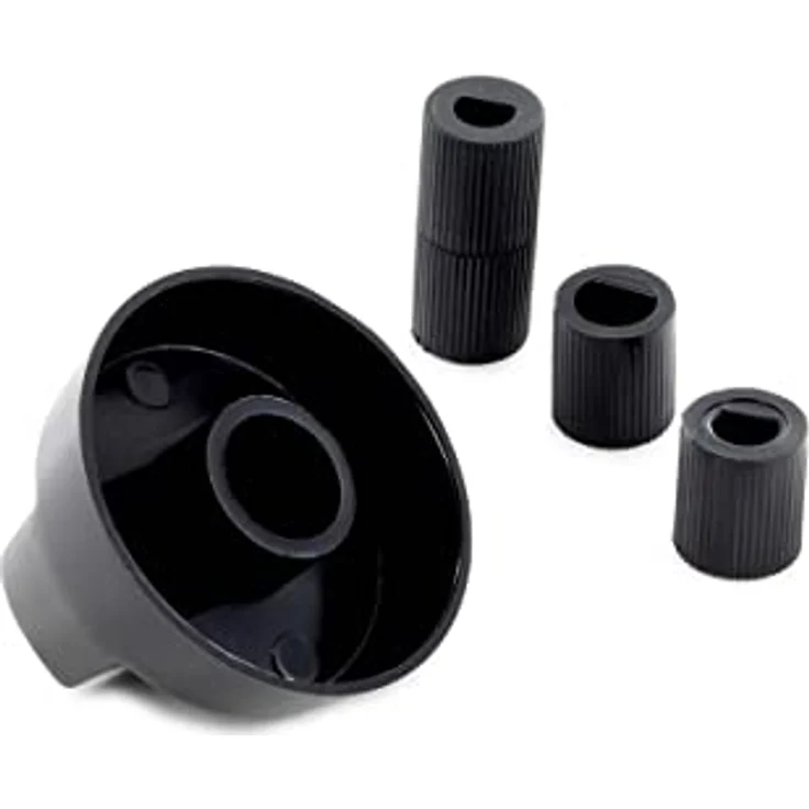 DL-pro 5x Universal Drehknopf Set Ø 42mm, Herdknöpfe mit 6mm und 8mm Adaptern, schwarz – Bild 2