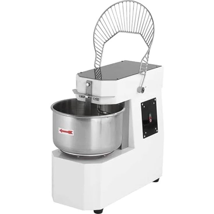 GastroHero Teigknetmaschine ECO 20L, Edelstahl, 1100 W, fester Kopf für Pizza- und Bäckereiteige – Bild 3