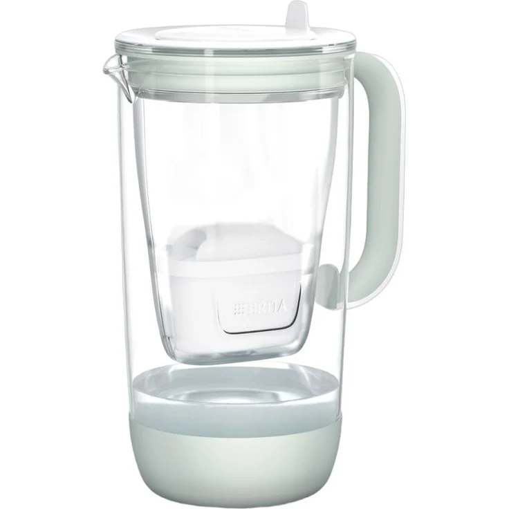 BRITA MXpro Filterkanne, 2,5 l Glas mit MAXTRA PRO Filter, transparentes Design und grüne Akzentfarbe