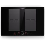 Klarstein Induktionskochfeld 4 Platten, 7000 Watt, Touch-Bedienfeld & Timer, Effizienter Elektro Induktions-Herd, Schwarz