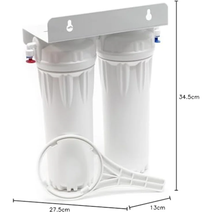 Naturewater NW PR302 Doppelfilter mit Sedimentfilter und Aktivkohleblock Wasserhahn 2,5 m Schlauch – Bild 6