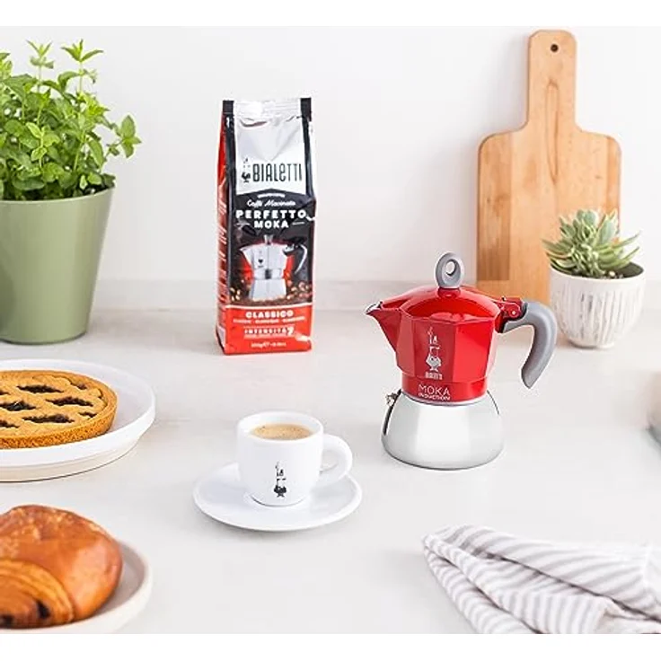 Bialetti New Moka Induction Espressokocher, für 6 Tassen, rot – Bild 6
