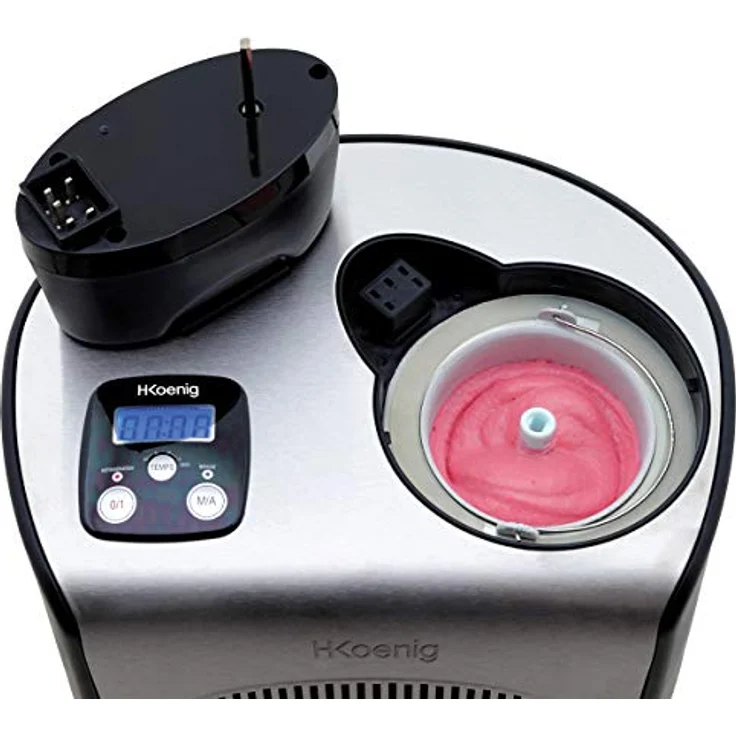 H.Koenig professionelle Eismaschine HF250 - Elektrisch - 1,5 L - 150 W - Kühlfunktion - Schnelle Zubereitung - Eis, Frozen Joghurt und Sorbet – Bild 6