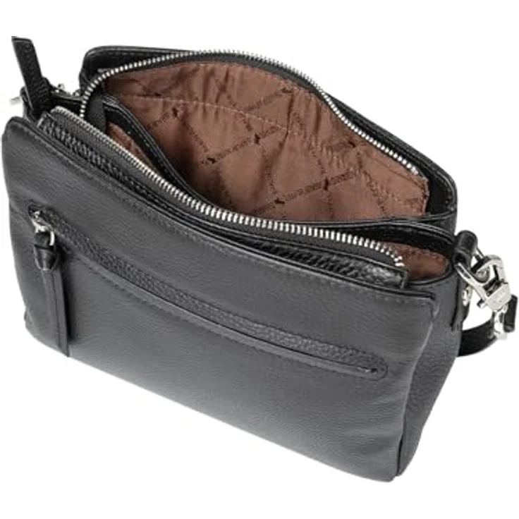 Braun Büffel Hanna, Handtasche aus Leder mit abnehmbarem Tragegurt, Schwarz – Bild 5