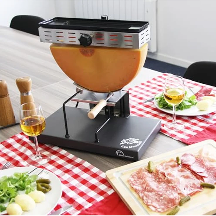 LITTLE BALANCE 8752 Savoyarde, Raclette für 8 Personen mit verstellbarer Heizrampe, Grillfunktion, PFAS-frei, Edelstahl/Schwarz, 850 W – Bild 4