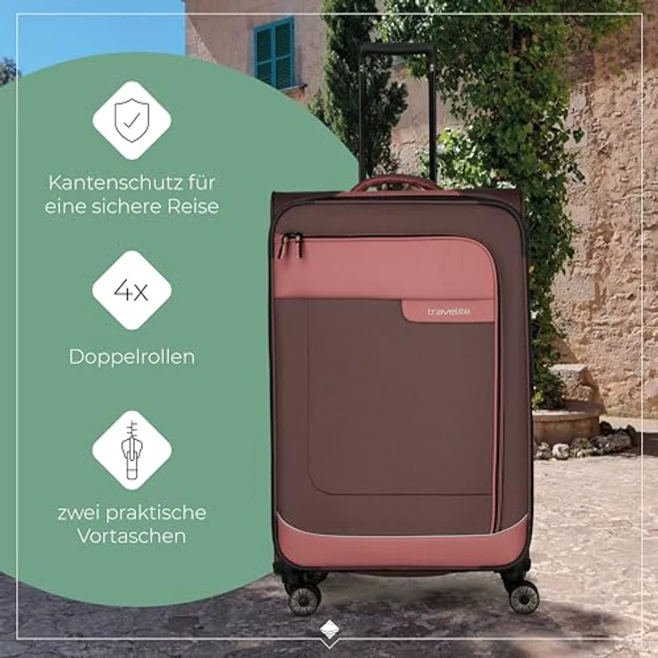 Travelite Viia 4w Trolley L 77 Frühlingsrose, 91 l Volumen – Bild 6