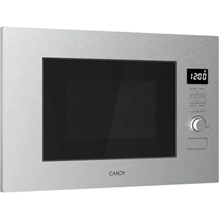 Candy CA38FL7NWBX, Integrierte Grill-Mikrowelle mit 20 l Kapazität, 850 W Mikrowellenleistung, 1200 W Grill, Edelstahl-Oberfläche, Eingebautes Display, Tasten und Drehregler – Bild 4