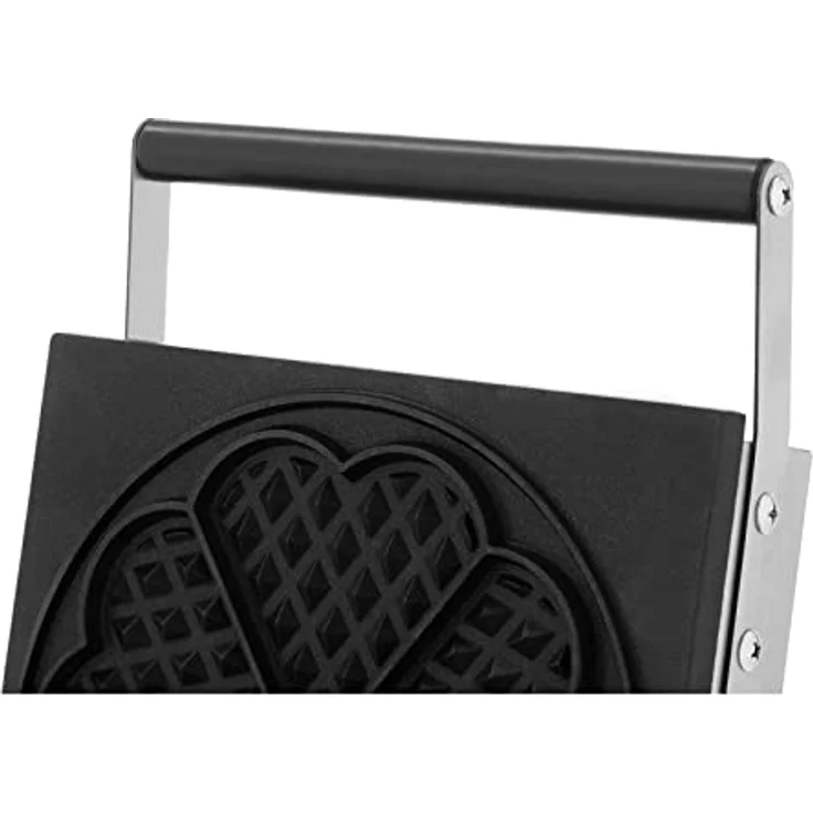 Royal Catering RCWM-1500-H Waffeleisen Waffelgerät Waffelautomat Waffle Maker (herzförmig, 1.500 W, Ø 21 cm, 15 min Timer, Teflon, Edelstahlgehäuse) – Bild 4