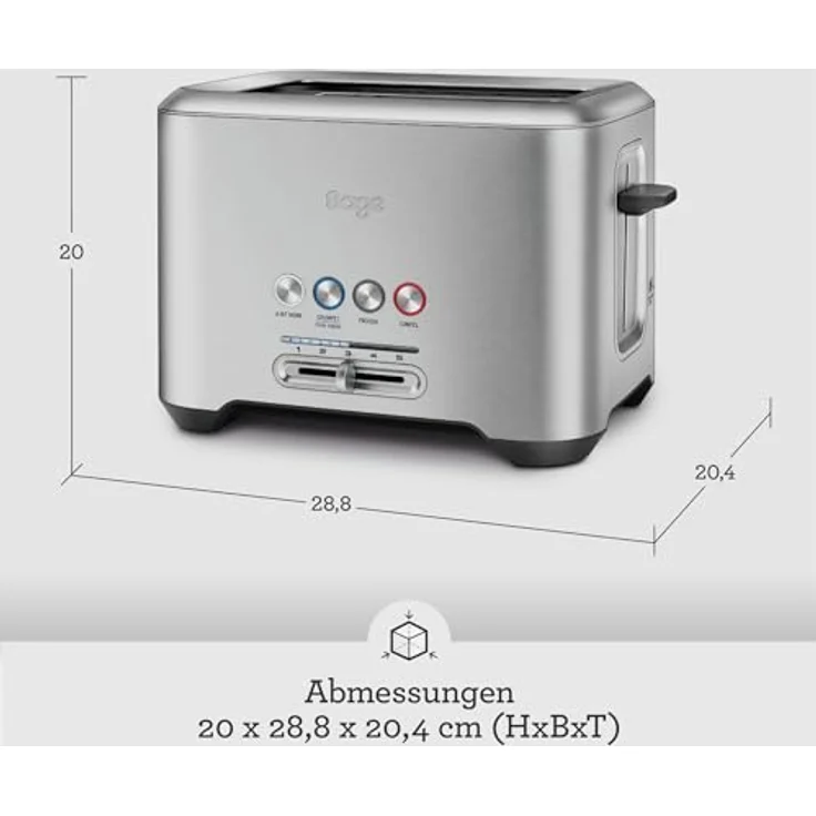 Sage Appliances STA720 The Bit More mit 2 Toastschächten Toaster, Edelstahl – Bild 7