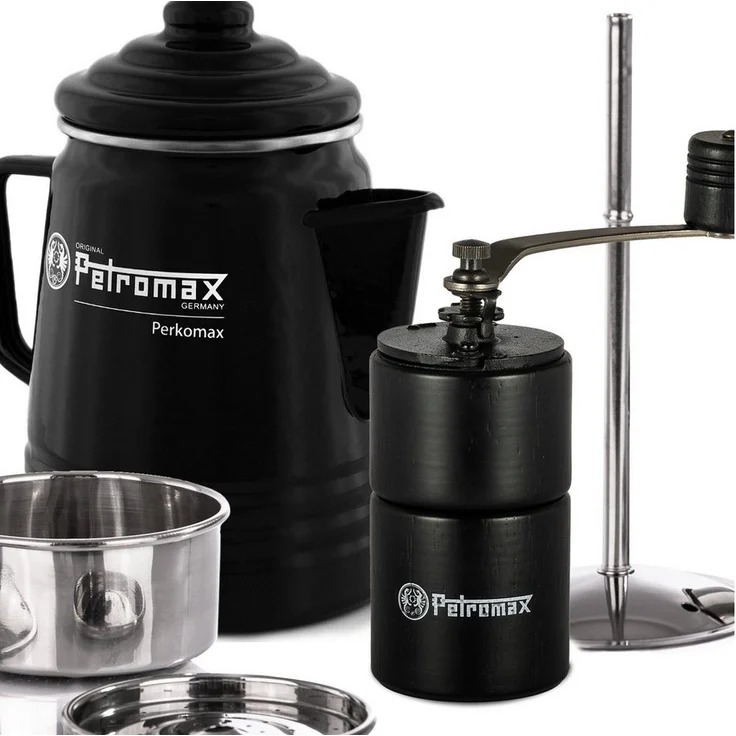 Petromax Perkolator 1,3 L, Edelstahlfilter, langlebiger Kaffee- und Teebereiter für 9 Tassen, schwarz