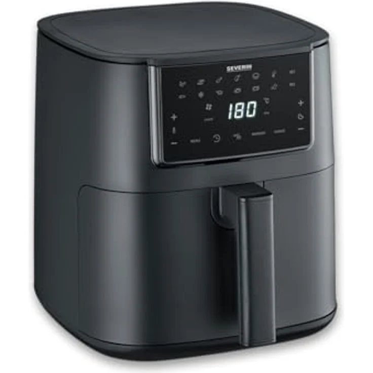 SEVERIN Heißluftfritteuse Black Line „Single XXL“ FR 2462, 7,0 l, 1700 W, mit Abschaltautomatik und Memory-Funktion, schwarz – Bild 2