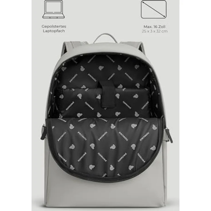 Pactastic Urban Collection Rucksack 44 cm Laptopfach grey – Bild 4