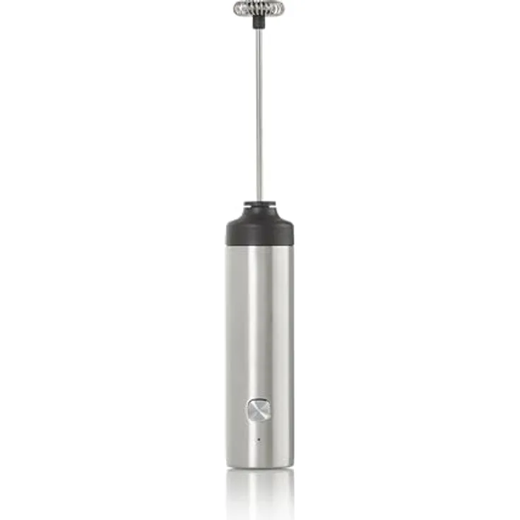AdHoc Moro Milchaufschäumer, Edelstahl, wiederaufladbarer Lithium-Akku, mit USB-C-Ladekabel, spülmaschinengeeigneter Quirl