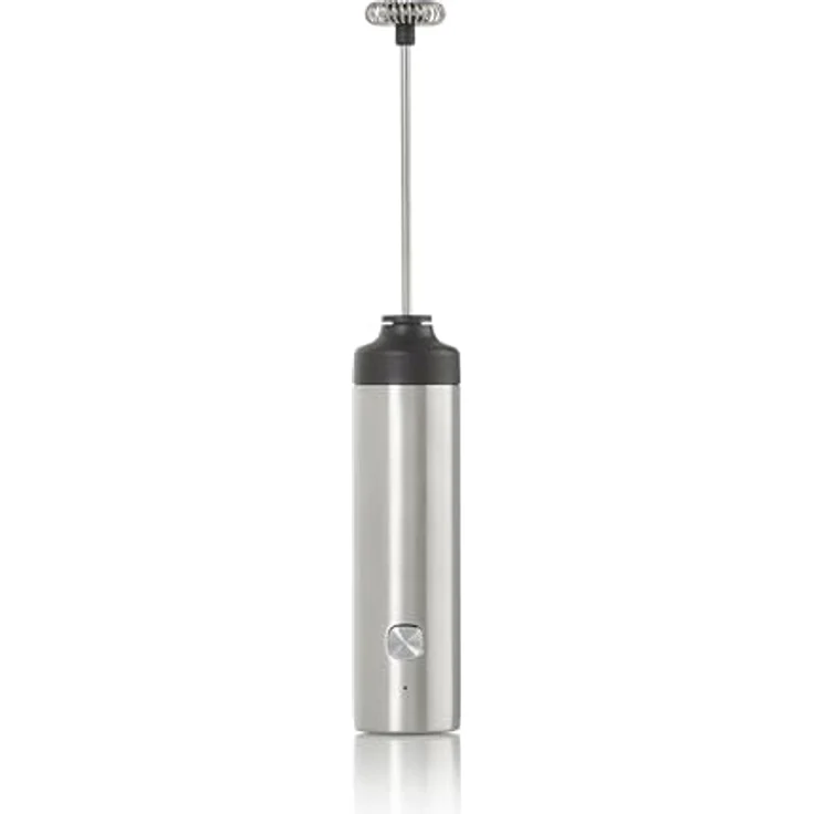 AdHoc Moro Milchaufschäumer, Edelstahl, wiederaufladbarer Lithium-Akku, mit USB-C-Ladekabel, spülmaschinengeeigneter Quirl – Bild 1