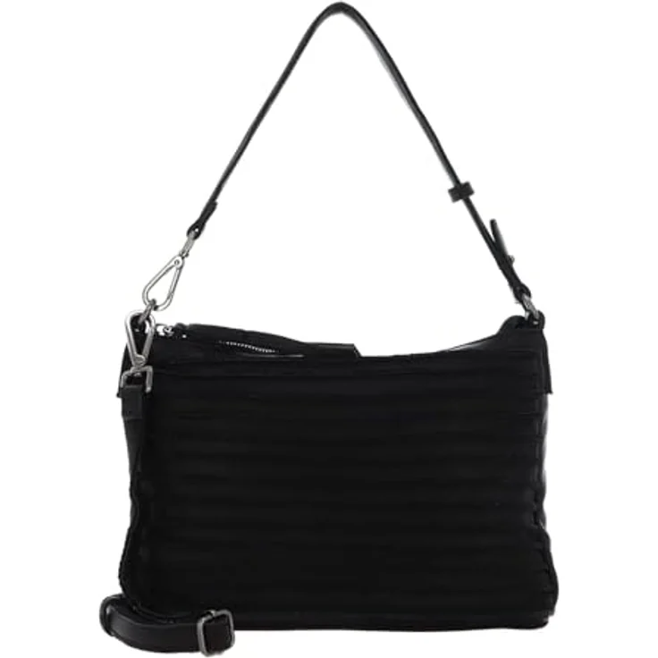 FredsBruder Layer Umhängetasche, 28 cm, Leder, grau – Bild 1