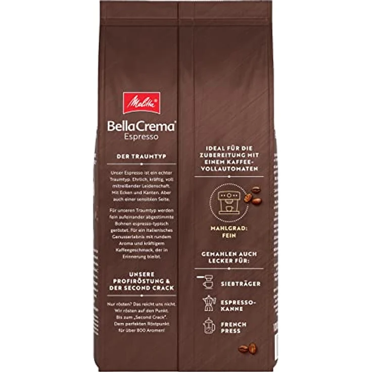 Melitta Kaffee BellaCrema Espresso, ganze Bohne – Bild 3