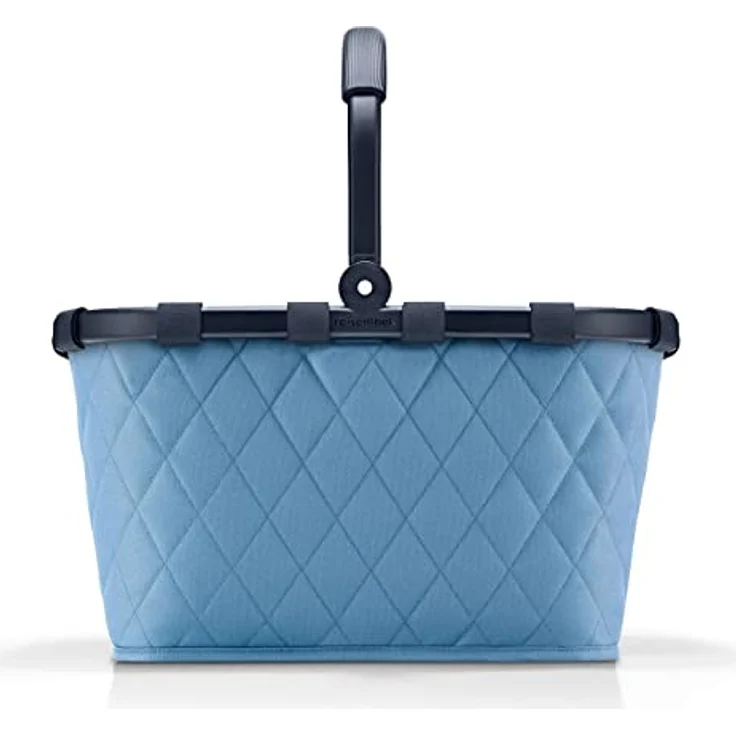 reisenthel carrybag frame rhombus blue – Stabiler Einkaufskorb mit viel Stauraum und praktischer Innentasche – Elegantes und wasserabweisendes Design – Bild 2
