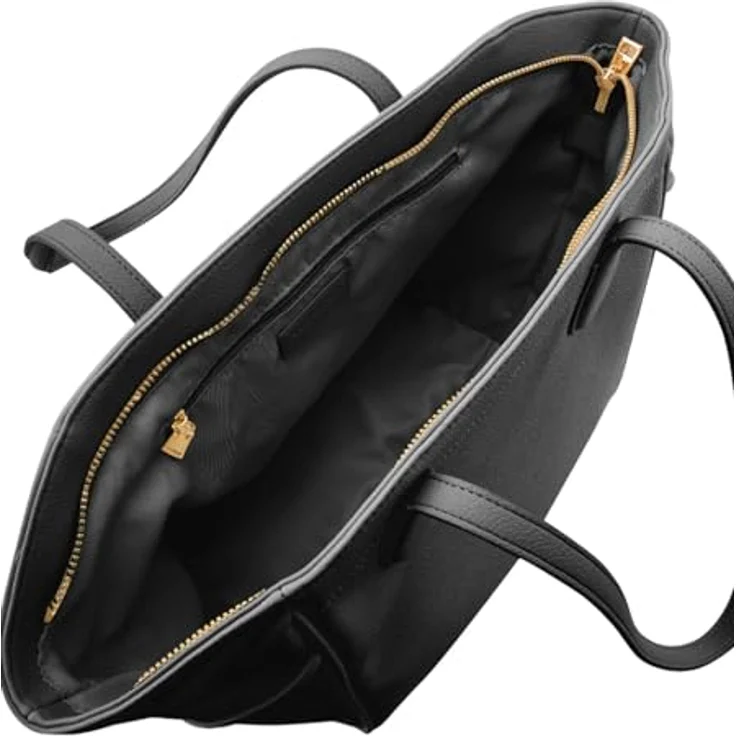 Seidenfelt Meloy Shopper Tasche 45 cm, Schwarz, 100% Polyurethan, Maße 45 x 14.5 x 26 cm – Bild 3