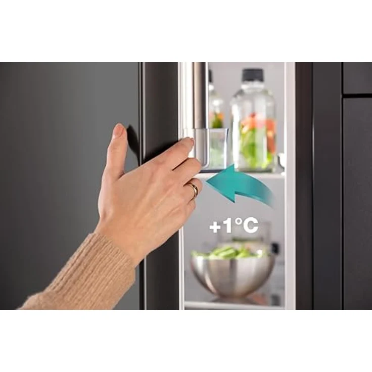 Hisense RM469N4AFD1 Kühl-Gefrierkombination, freistehend, NoFrost, 368 Liter, 229 L Kühlen, 113 L Gefrieren, XtremeFreeze, Smart Fresh, schwarz Inox – Bild 14