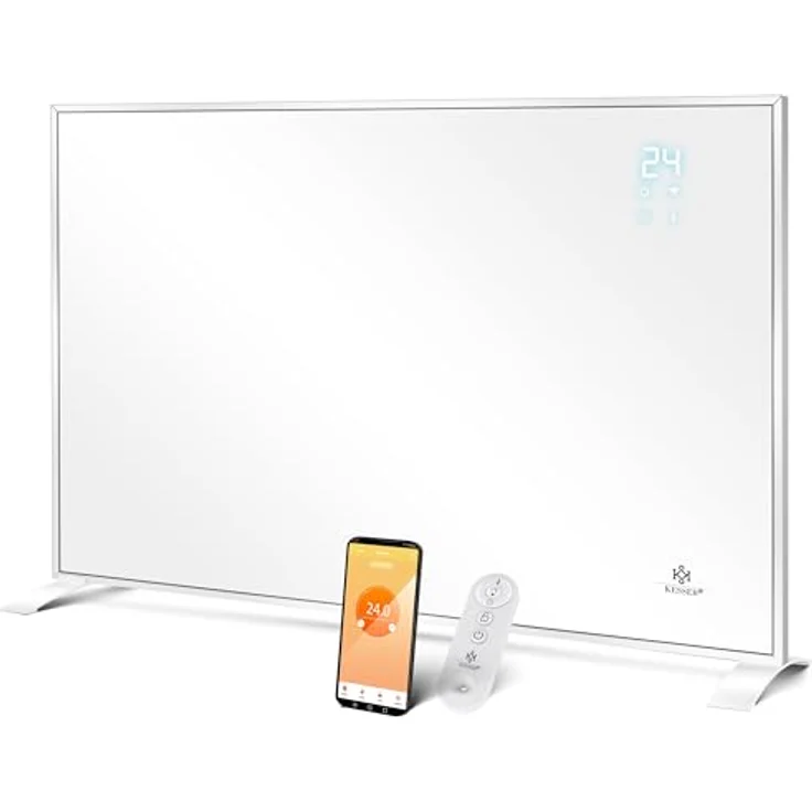 KESSER® Infrarotheizung Energiesparend Infrarot Standgerät & Wandmontage Elektroheizung 540W mit Fernbedienung Thermostat & App-Steuerung Elektrisch Heizpaneel Heizung Konvektor Standfüße – Bild 1