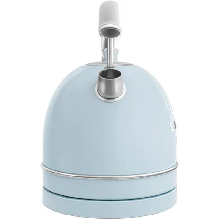 SWEISS Elektrischer Wasserkocher KTL6, Vintage, 1,5 l, Edelstahl, 2200 W, automatischer Abschaltung, sichtbarer Wasserstand, 360° Sockel, Blau – Bild 4