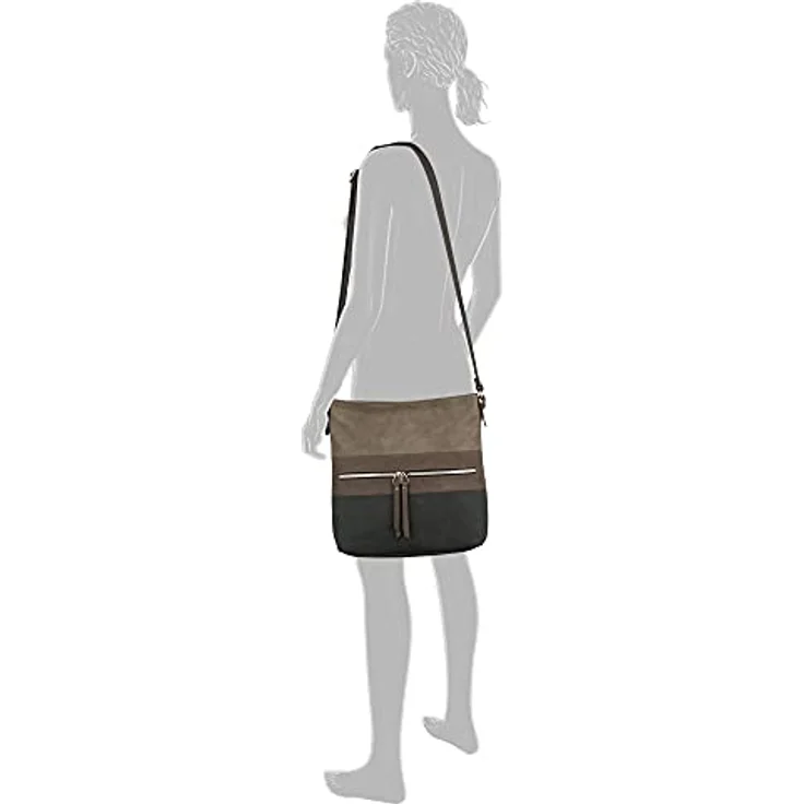 TOM TAILOR Umhängetasche ELLEN Cross bag L, mit Colour-Blocking Farbverlauf, weiches Lederimitat, 3 Fächer, verstellbarer Schulterriemen – Bild 3
