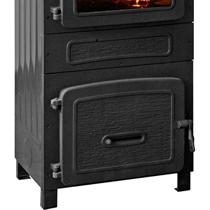 Wamsler Werkstattofen WO 109-8F OA, Heizkörper, Schwarz - Robuster Stahl und Gusseisen, ausschamottierter Feuerraum, 8 kW Wärmeleistung – Bild 3
