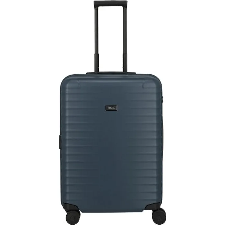 Titan Upgrade 4 Rollen Trolley M, 65 cm, aus 100% Polycarbonat, midnight blue