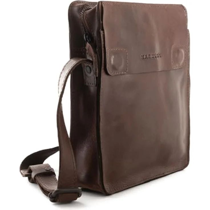 Harolds Aberdeen Crossbag M, Umhängetasche aus braunem Leder mit lässigem Design – Bild 2