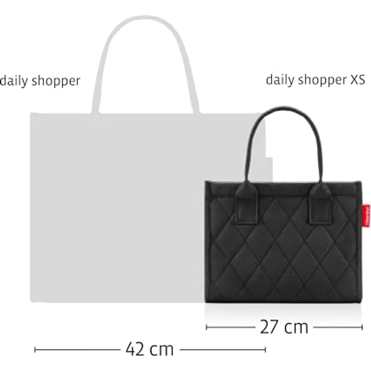Reisenthel Einkaufstasche, Schwarz, Textil, 27x21x14 cm, ideal für Freizeit und Einkauf – Bild 4