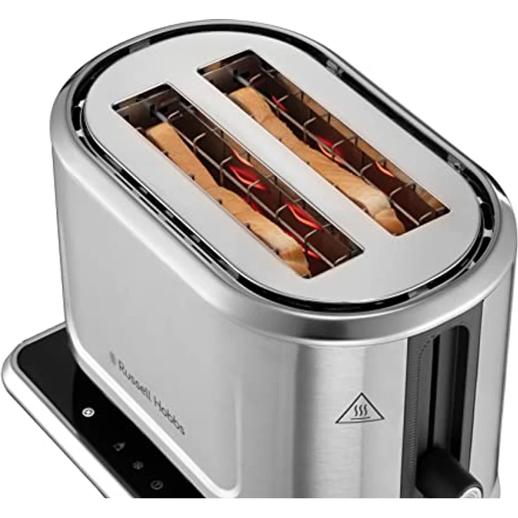 Russell Hobbs 26210-56 Attentiv 2-Schlitz-Toaster, 1640 Watt, Auftaufunktion, Aufwärmfunktion, automatische Brotzentrierung, inkl. Brötchenaufsatz, silber – Bild 5