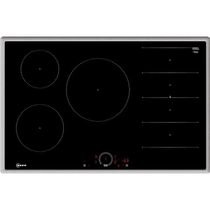 NEFF T68SHV4L0 Induktionskochfeld N70, autarkes Glaskeramik-Kochfeld 80 cm breit, Twist Touch, Flex Induction, Home Connect, Smart Hood Automatic, aufliegend, Schwarz