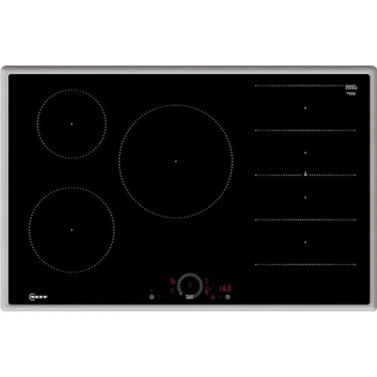 NEFF T68SHV4L0 Induktionskochfeld N70, autarkes Glaskeramik-Kochfeld 80 cm breit, Twist Touch, Flex Induction, Home Connect, Smart Hood Automatic, aufliegend, Schwarz – Bild 1