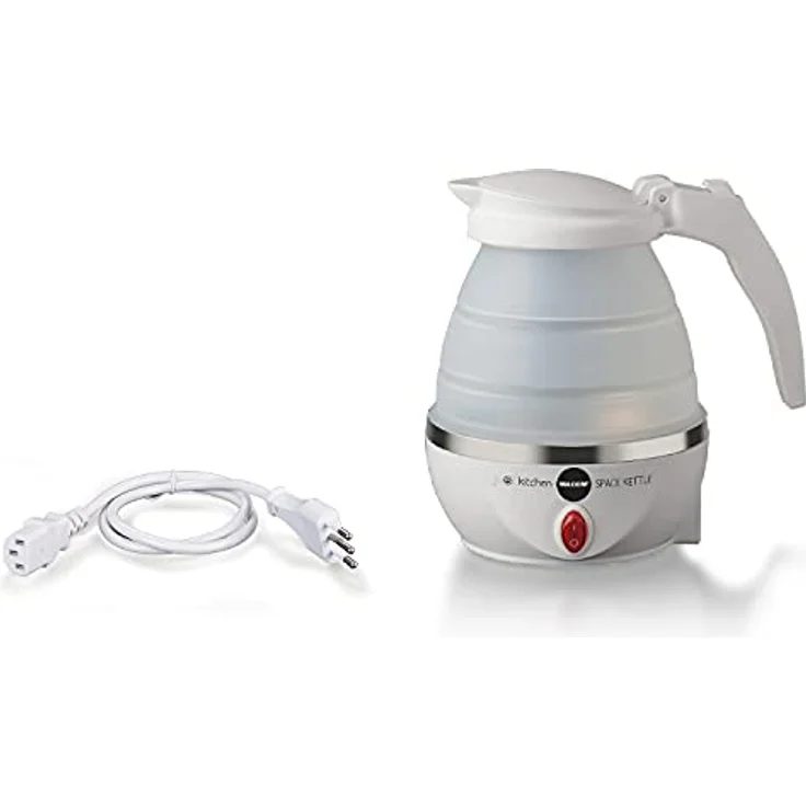 Macom 862 Space Kettle Elektrischer Wasserkocher, kompakt, platzsparend, für unterwegs, Weiß – Bild 3