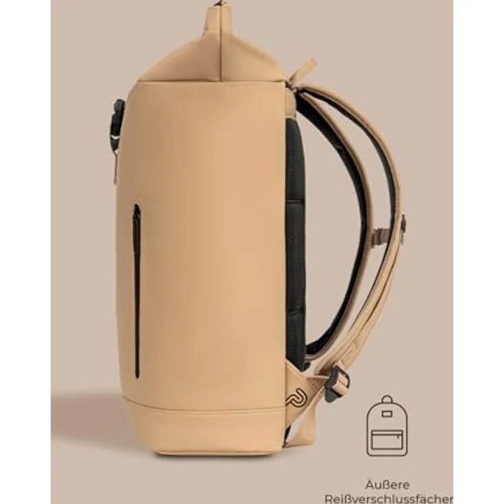 Pactastic Urban Collection Rucksack 45 cm Laptopfach beige – Bild 6