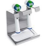 WIETRE 2er Edelstahl Aufsteckbürsten-Halter für Oral-B, iO, Philips