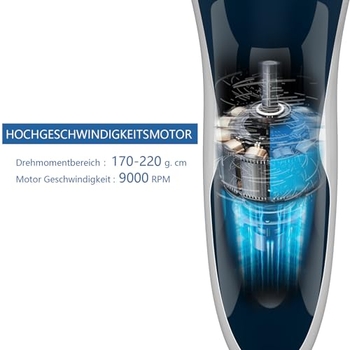 SweetLF Elektrorasierer Herren – Nass- & Trockenrasur, 4-Weite-System, Präzisionstrimmer, IPX7 Wasserdicht, LED-Anzeige
