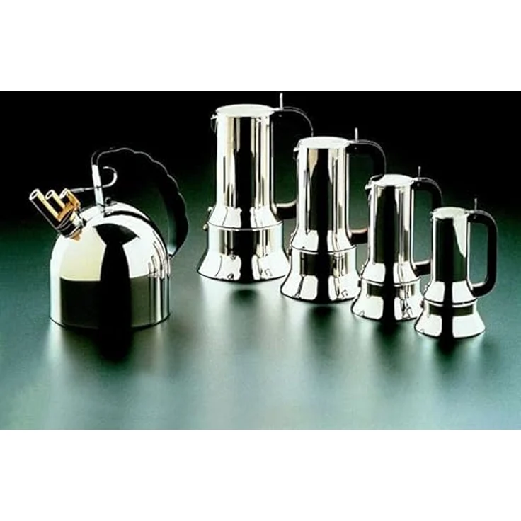 Alessi 9090/6 Espressokocher 6 Tassen für Induktion, Edelstahl – Bild 5