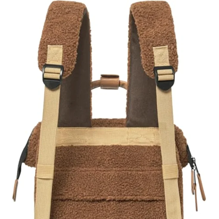Cabaia Adventurer Fleece Small City Rucksack, 32 cm, braun, 100% Polyester, 23 cm x 13 cm – Bild 9