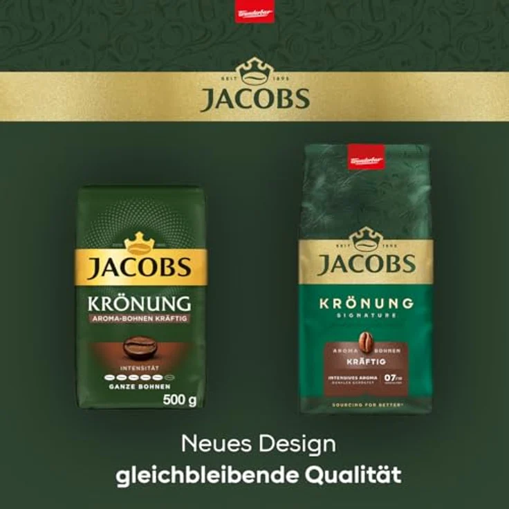Jacobs Krönung Aroma Bohnen Kräftig, ganze Bohnen, Kaffeebohnen, Kaffee, 500g – Bild 4