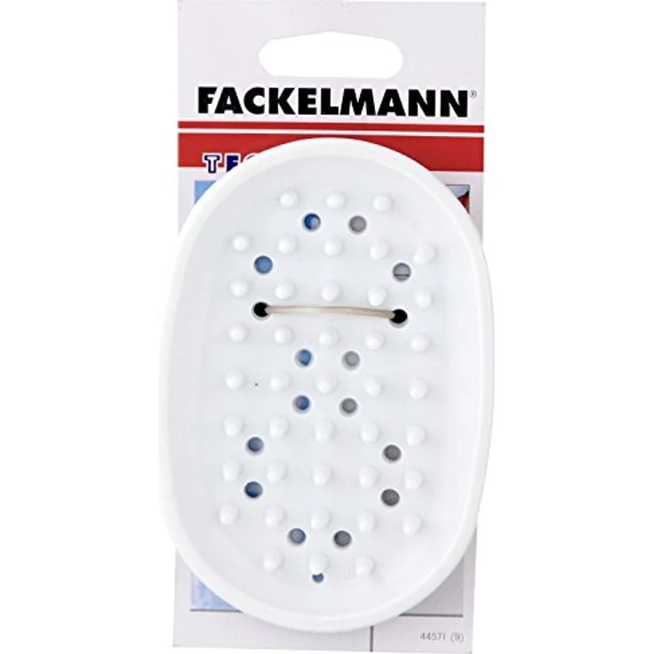 Fackelmann Seifenigel TECNO, Seifenschale aus Kunststoff, Seifenablage mit Abtropflöchern (Farbe: Transparent, Weiß - nicht frei wählbar), Menge: 1 Stück – Bild 4