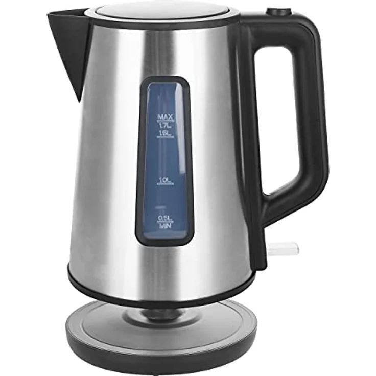EMERIO WK-122829 Wasserkocher, 2220W, Wasserstandsanzeige, 1,7L, schnurlos, silber, schwarz – Bild 5