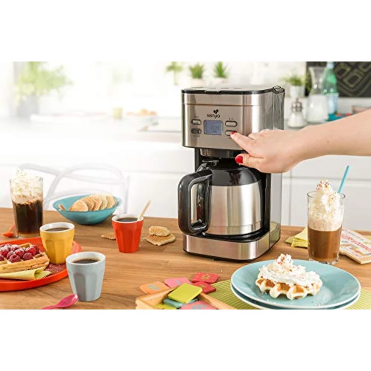 Senya SYBF-CM025 Kaffeemaschine, Stainless Steel, 1.2 liters, edelstahl – Bild 4