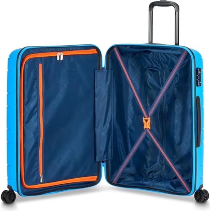 MODO by Roncato Supernova 2.0 Kofferset 3-teilig, 4 Rollen, 100% Polypropylen, 51 cm x 31 cm x 76 cm, blau – Bild 8