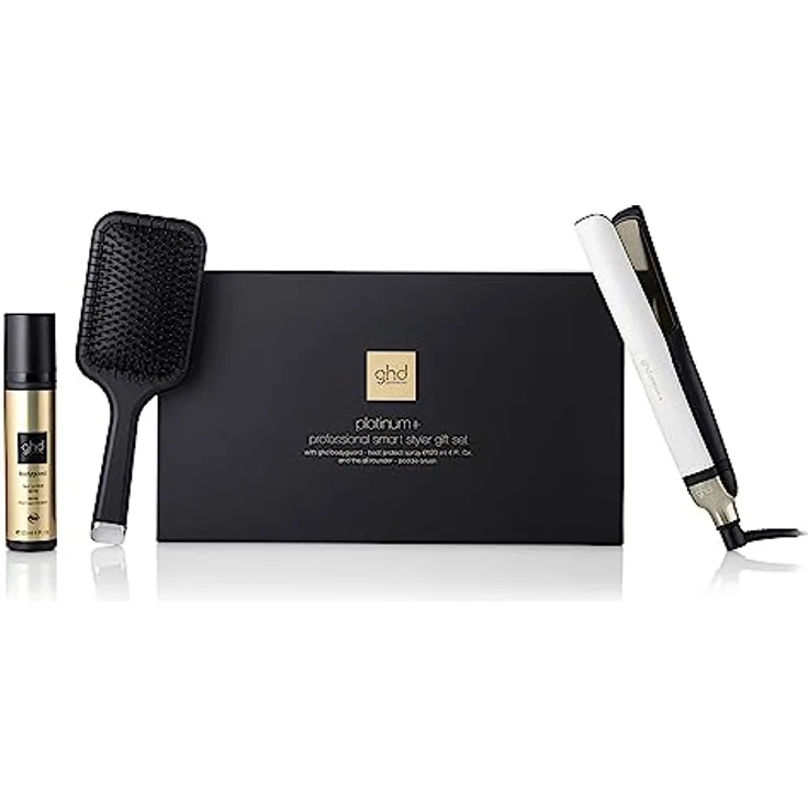 ghd platinum+ Geschenkset mit dem ghd bodyguard und der Allrounder Bürste - Paddle Brush